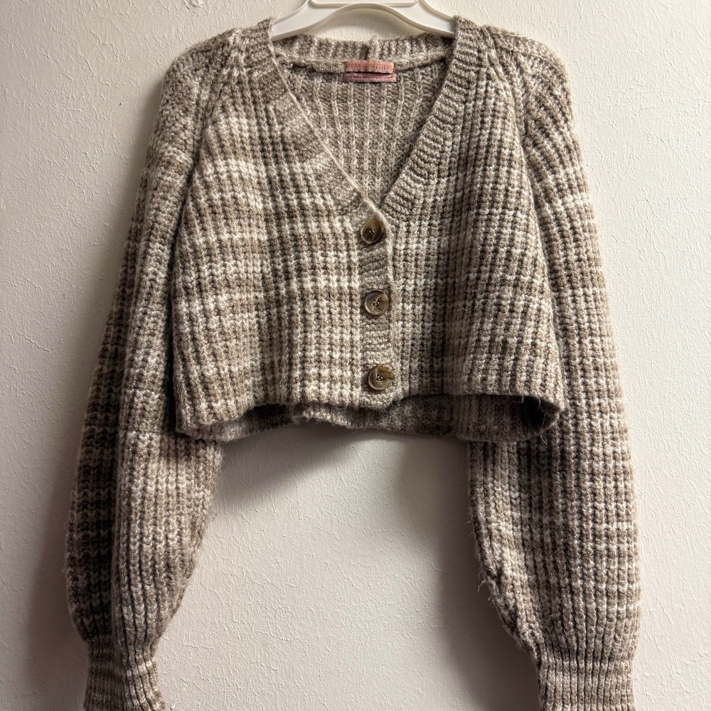 Women's Urban Outfitters Striped Crop Cardigan Sweater, Small-P, EUC